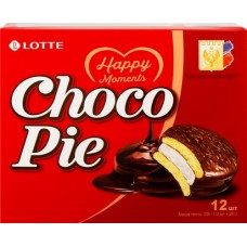Печенье LOTTE Choco Pie бисквитное в шоколадной глазури, 12х28г в магазинах Лента