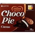 Пирожное LOTTE Choco Pie cacao бисквитное в шоколадной глазури, 12х28г