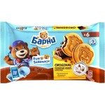 Пирожное МЕДВЕЖОНОК БАРНИ Фан Сэндвич с начинкой с кусочками темного шоколада, оригинальный вкус, 180г