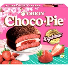 Бисквит ORION Choco Pie Strawberry, 360г в магазинах Лента