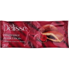 Оладушки DELISSE Панкейки с начинкой со вкусом вишня в магазинах Лента