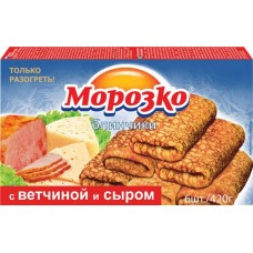 Блинчики МОРОЗКО с ветчиной и сыром, 420г в магазинах Лента