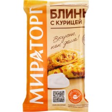 Блины МИРАТОРГ с курицей, 360г в магазинах Лента Блины МИРАТОРГ с курицей, 360г в магазинах Лента