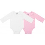 Боди детское LITTLE TIMES розовый, белый, короткий рукав, Арт. EKL2208, 2шт