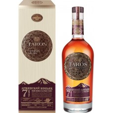 Коньяк TAROS Армянский марочный 7 лет выдержанный КВ 40%, п/у, 0.5л в магазинах Лента