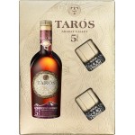 Коньяк TAROS Армянский ординарный 5 лет 40%, с двумя рюмками, п/у, 0.5л