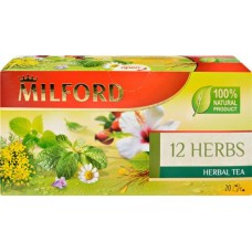 Чай травяной MILFORD 12 трав, 20пак в магазинах Лента
