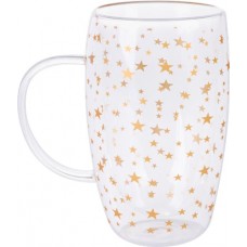 Кружка HOMECLUB Magic stars с двойной стенкой, стекло, 440мл, Арт. DWGB-2 в магазинах Лента