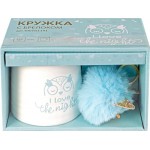 Кружка HOMECLUB Owl с брелком 380мл, фарфор, Арт. KRJYD1191