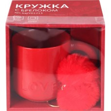 Кружка HOMECLUB Heart с брелком 400мл, фарфор, Арт. KRJYD1213 в магазинах Лента