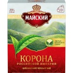 Чай черный МАЙСКИЙ Корона Российской Империи Цейлонский байховый листовой, 100пак