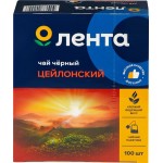 Чай черный ЛЕНТА цейлонский, 100пак