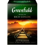 Чай черный GREENFIELD Rich Ceylon Цейлонский, 20пир