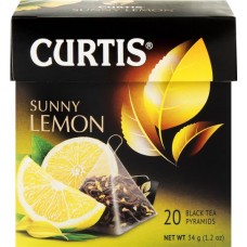 Чай черный CURTIS Sunny Lemon с ароматом цитрусовых, 20пак в магазинах Лента