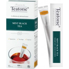 Чай черный TEATONE с ароматом мяты, 15пак в магазинах Лента