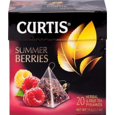 Чай черный CURTIS Summer Berries каркаде ароматизированный, 20пир в магазинах Лента