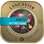 Чай черный LANCASTER с бергамотом, лепестками василька и розы, листовой, 75г