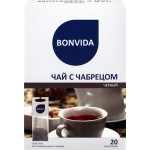 Чай черный BONVIDA с чабрецом для заваривания в чайнике, 20пак