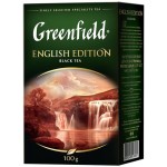 Чай черный GREENFIELD English Edition байховый Цейлонский, 100г