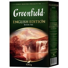 Чай черный GREENFIELD English Edition байховый Цейлонский, 100г в магазинах Лента