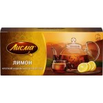 Чай черный ЛИСМА Крепкий лимон, 25пак