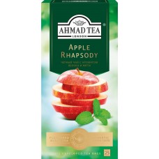 Чай черный AHMAD TEA Apple Rhapsody с ароматом яблока и мяты, 25пак в магазинах Лента