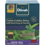 Чай черный DILMAH цейлонский со вкусом бергамота и ванили, листовой, 100г