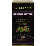Чай черный WILLIAMS Spring thyme цейлонский с натуральным чабрецом, 25пак