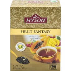 Чай черный HYSON Фруктовая фантазия цейлонский c ароматом вишни и растительными компонентами, листовой, 100г в магазинах Лента