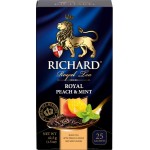Чай черный RICHARD Royal Peach&Mint арома, 25пак