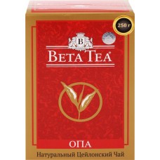 Чай черный БЕТА ЧАЙ Цейлонский байховый, листовой, 250г в магазинах Лента