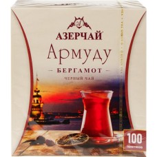 Чай черный АЗЕРЧАЙ Армуду с ароматом бергамота, 100пак в магазинах Лента
