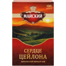 Чай черный МАЙСКИЙ Сердце цейлона, листовой, 100г в магазинах Лента