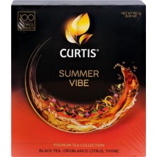 Чай черный CURTIS Summer Vibe c чабрецом, мятой и ароматом цитрусовых, 100саш в магазинах Лента