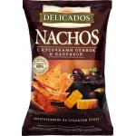 Чипсы кукурузные DELICADOS Nachos с кусочками оливок и паприкой, 150г