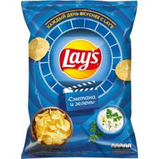 Чипсы картофельные LAY'S Сметана и зелень, 225г в магазинах Лента