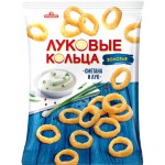 Снеки ЛУКОВЫЕ КОЛЬЦА Золотые Сметана и лук, 100г