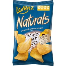 Чипсы картофельные NATURALS с морской солью и перцем, 100г в магазинах Лента