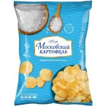 Чипсы картофельные МОСКОВСКИЙ КАРТОФЕЛЬ с йодированной солью, 130г