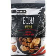 Бобы жареные ЛЕНТА со вкусом перца чили, соленые, 100г в магазинах Лента