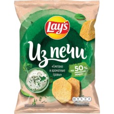 Чипсы картофельные LAY'S Из печи со вкусом сметаны и зелени, 85г в магазинах Лента