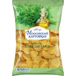 Чипсы картофельные рифленые МОСКОВСКИЙ КАРТОФЕЛЬ со вкусом душистого укропа, 150г
