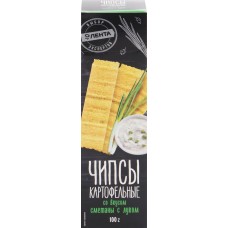 Чипсы картофельные ЛЕНТА Выбор Экспертов со вкусом сметаны с луком, 100г в магазинах Лента