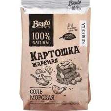 Чипсы картофельные BRUTO Крафт Классика, картошка жареная с морской солью и маслом, 130г в магазинах Лента
