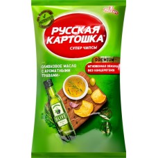 Чипсы картофельные РУССКАЯ КАРТОШКА со вкусом оливковое масло с ароматными травами, 140г в магазинах Лента