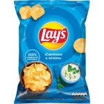 Чипсы картофельные LAY'S Сметана и зелень, 140г