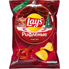 Чипсы картофельные LAY'S Рифленые Лобстер, 140г в магазинах Лента
