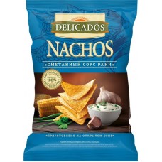 Чипсы кукурузные DELICADOS со вкусом соуса Ранч, 150г в магазинах Лента