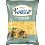Чипсы картофельные МОСКОВСКИЙ КАРТОФЕЛЬ со вкусом соленых груздей, рифленые, 130г