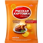 Чипсы картофельные РУССКАЯ КАРТОШКА со вкусом жареной курицы, 140г